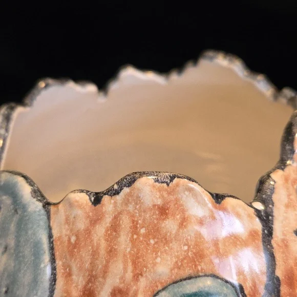 C J NIEHAUS 1993 Hand-Painted DESERT SCENE Pottery - Picture 5 of 8